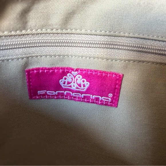 Vintage NWOT Fornarina Canvas and Suede Tote Bag with Zip Closure - Picture 5 of 8